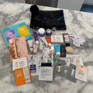 29-pc Skincare Bundle & Sequin Bag